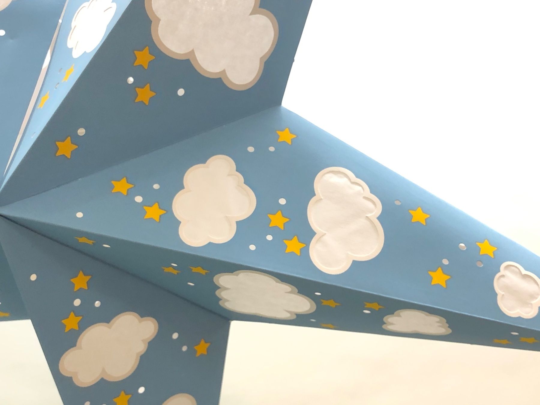 Ghirlande e barre luminose: Leuchtstern - fluffy clouds light blue 60cm /mit Kabel + LED – Nuovo e nell'imballaggio originale da Bergdietikon venduto da Garak 3