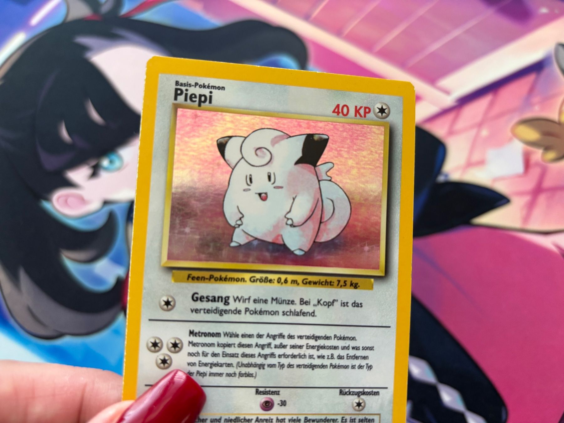 Pokémon Sammelbilder & Trading cards: 1999 POKEMON Piepi Holo Base Set 05 – Gebraucht aus Wilen (Sarnen) von Seeungeheuer 1