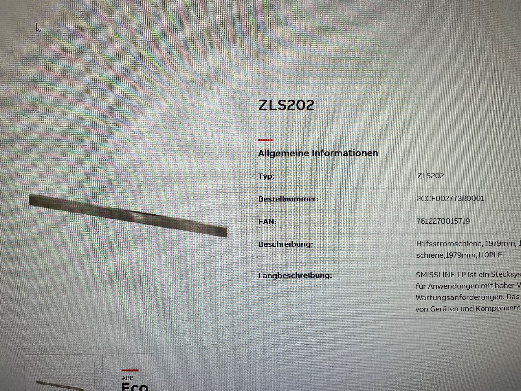 Zeitschriften & Magazine: ABB Hilfsstromschiene ZLS202; 1979mm; 40A – Neu (gemäss Beschreibung) aus Langendorf von Whydro