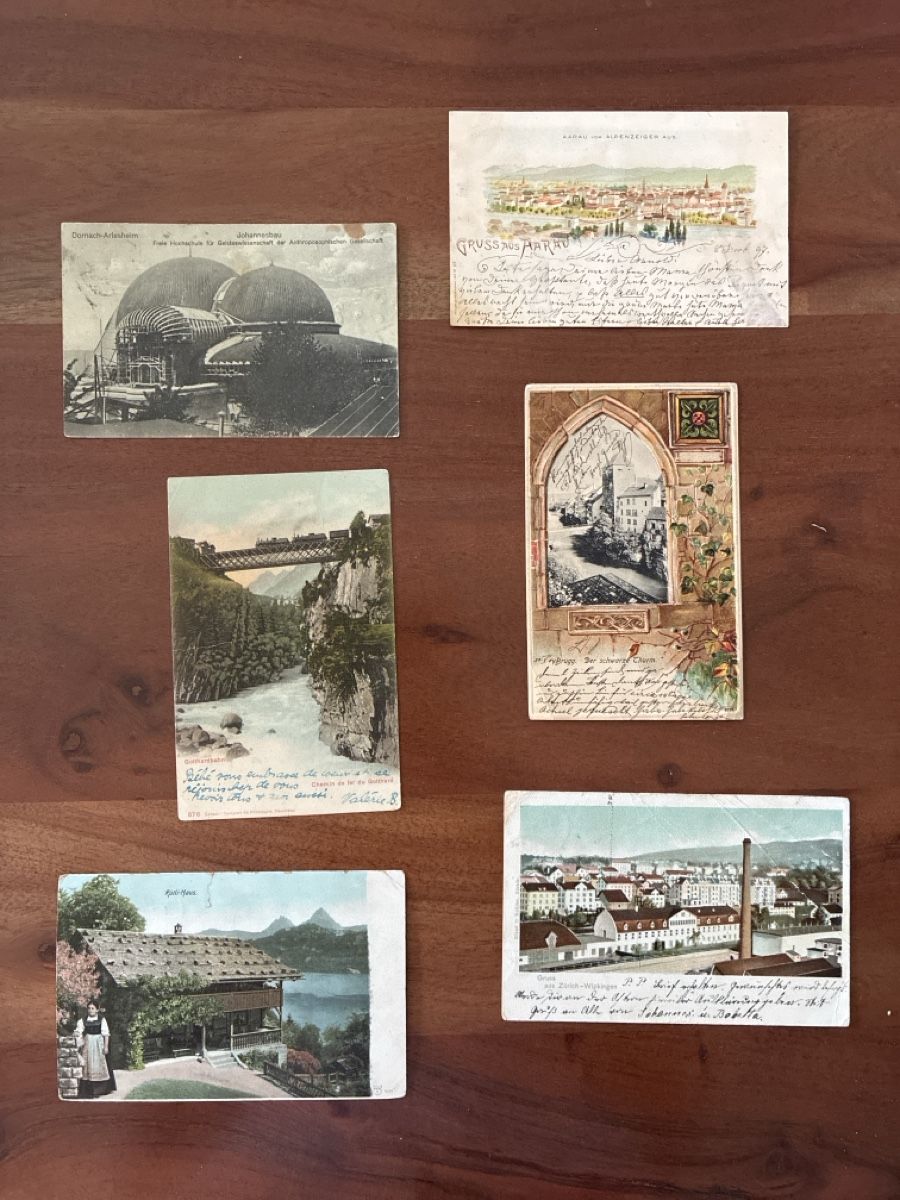 Cartoline postali: 6 Ansichtskarten Schweiz mit Mängel zum retten! – Usato da Oftringen venduto da Cla.vD.74