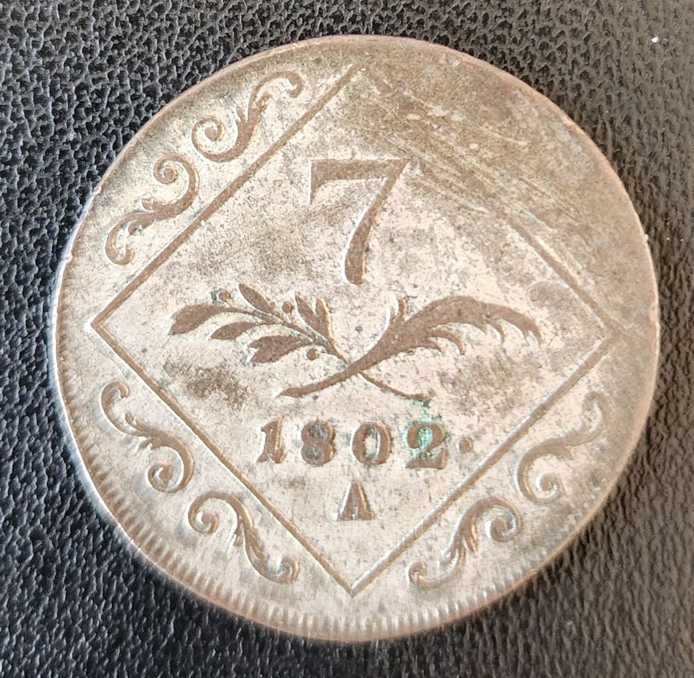 Alle Münzen: 7 Kreuzer Kreutzer Franc II 1802 – Gebraucht aus Staad SG von 4bu4