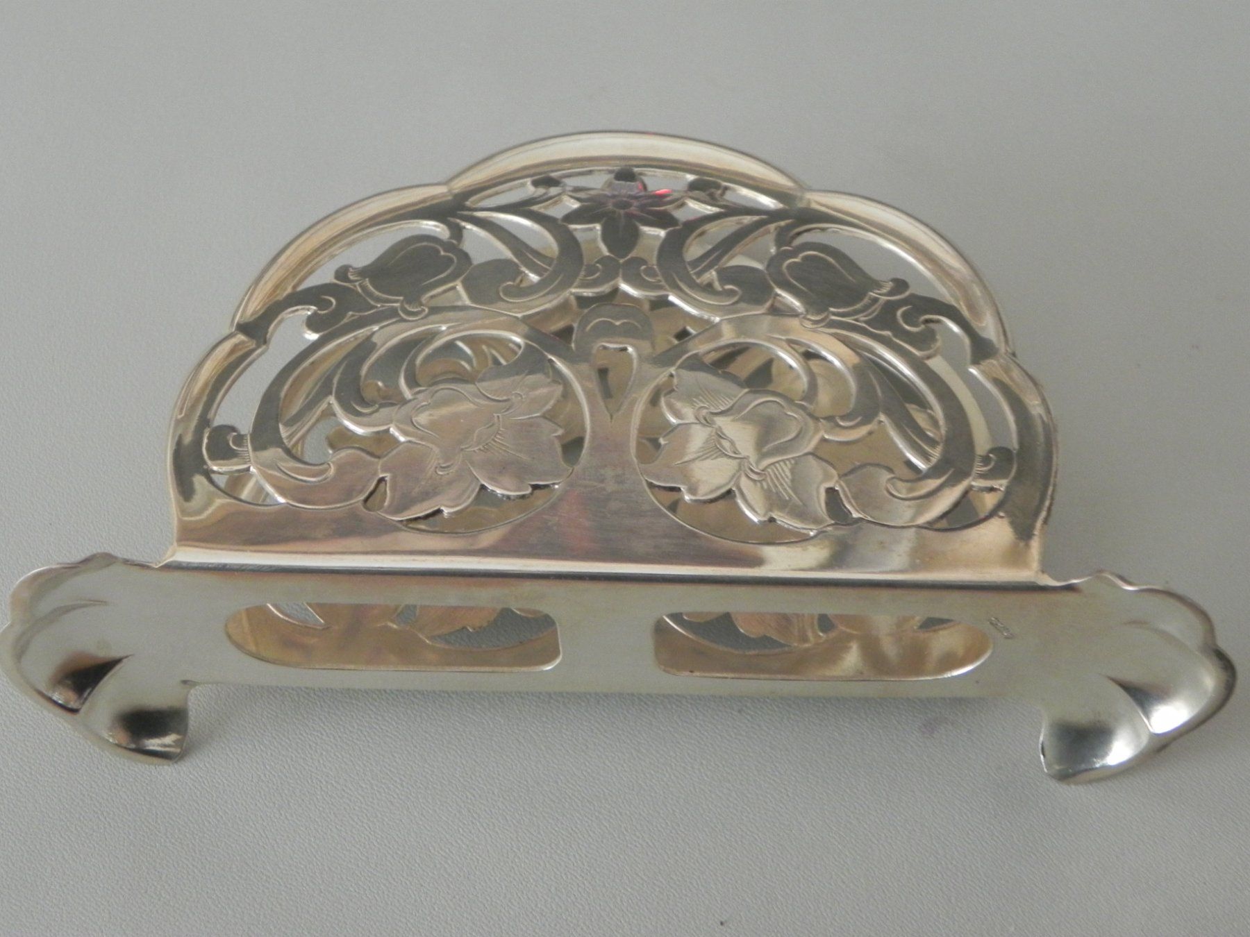 Sonstiges Geschirr & Gläser: Vintage Serviettenhalter Florale 835S Silber – Gebraucht aus Minusio von Lory64 7