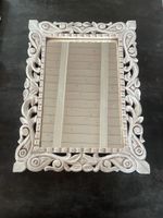 Ancien Miroir Cadre Bois Sculpté