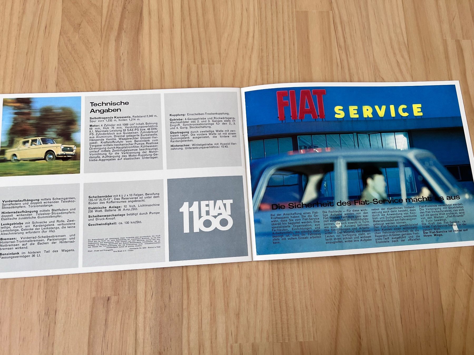 Fiat Documenti: FIAT 1100 Verkaufsprospekt – Usato da Münchenbuchsee venduto da Atego 4