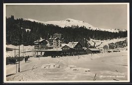 AK Arosa, Bahnhof im Winter, 1932