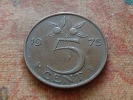 PAYS-BAS  Nederland  5  Cent  1975  (P)