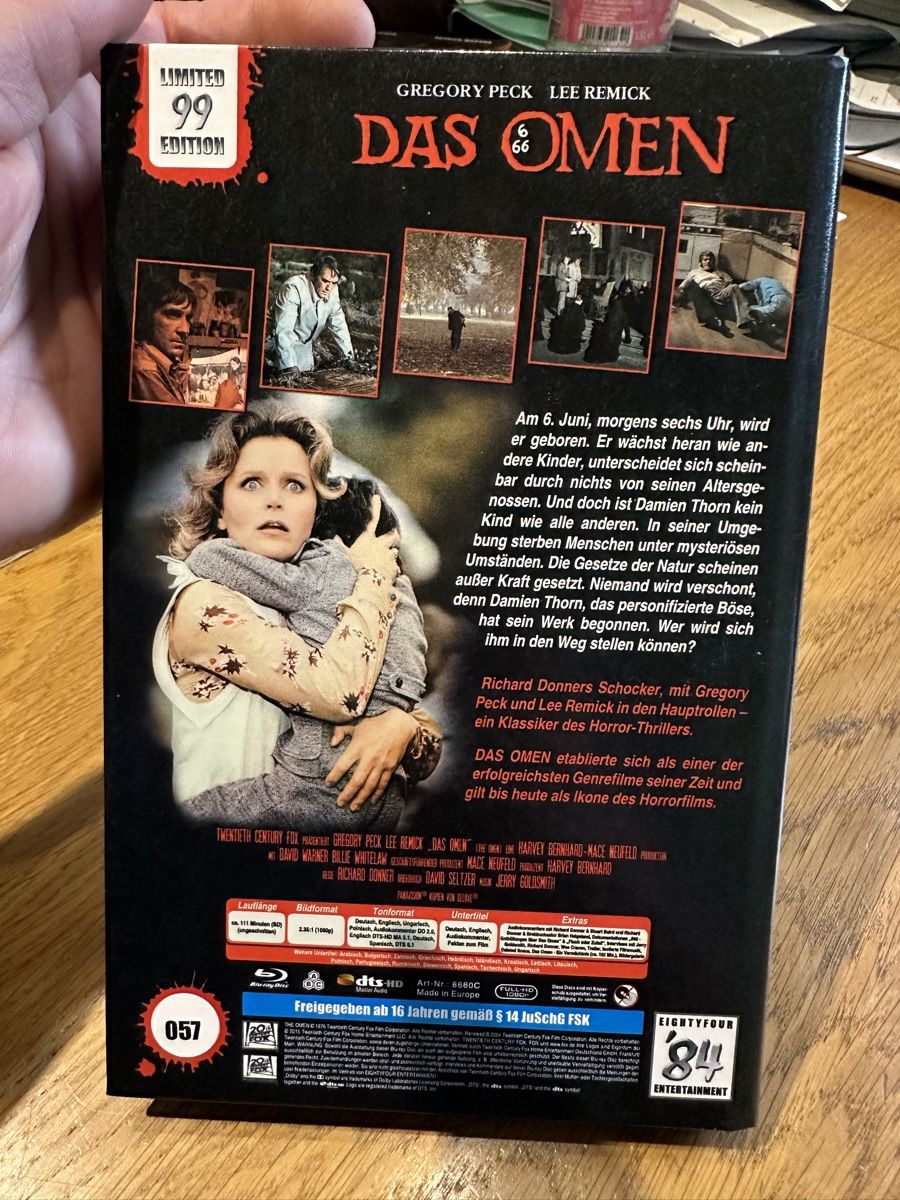 Tutti i DVDs: The Omen grosse blu ray Hartbox – Usato da Benken ZH venduto da Audi-erich 1