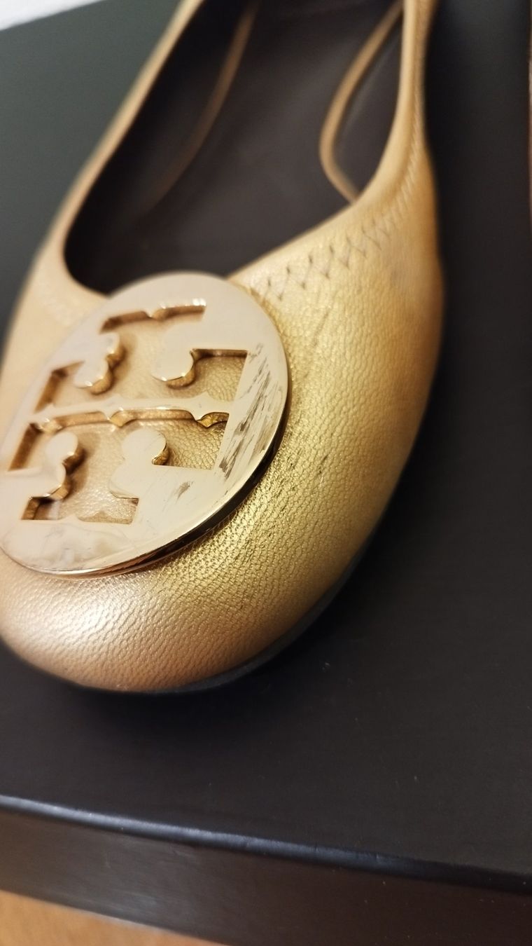 Tory Burch Scarpe da donna: Goldene Tory Burch Ballerinas Gr. 10 M – Usato da Rüti ZH venduto da dmi_cps6 2