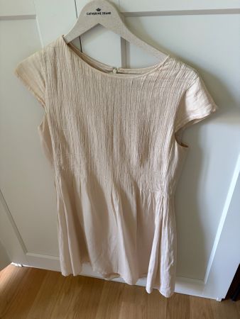 Marc O'Polo Kleid Baumwolle Seide beige Grösse 36 gebraucht