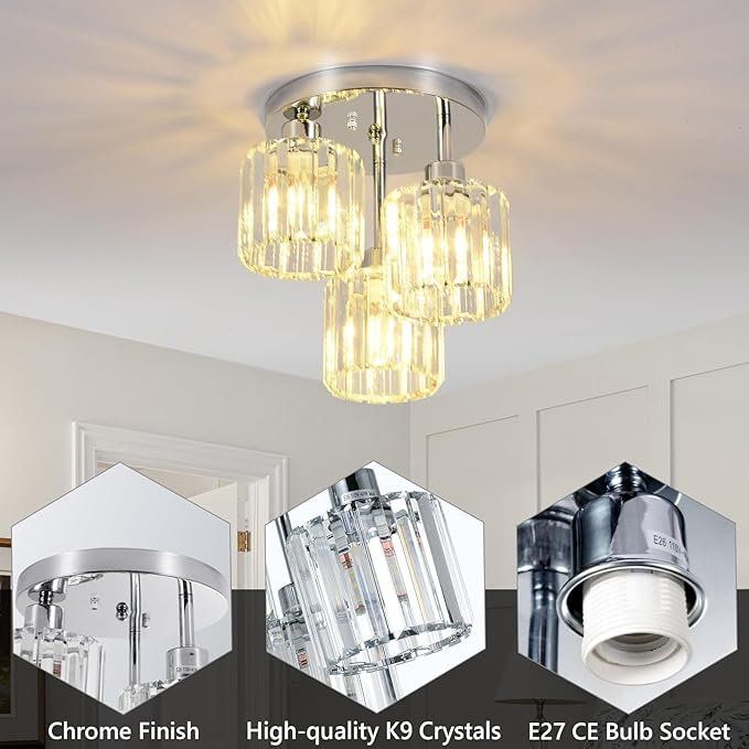 Lampadari & plafoniere: Kristall Kronleuchter Deckenleuchte Glas Pendelleuchte – Nuovo e nell'imballaggio originale da Zürich venduto da NovaDen 3