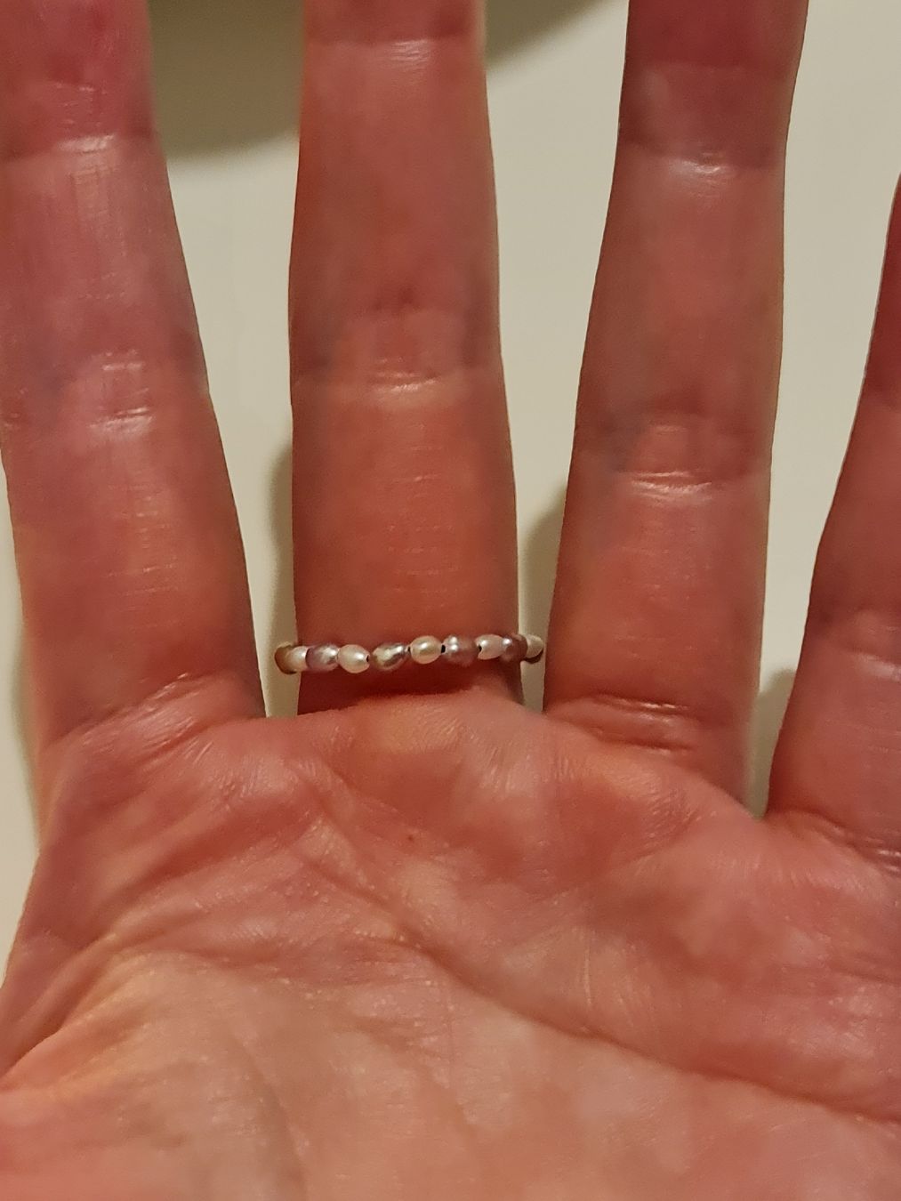 Ringe: Handgefertigte Perlen Ring (Reisform) Süsswasserperlen – Neu und originalverpackt aus Kriens von Jul_8D 2