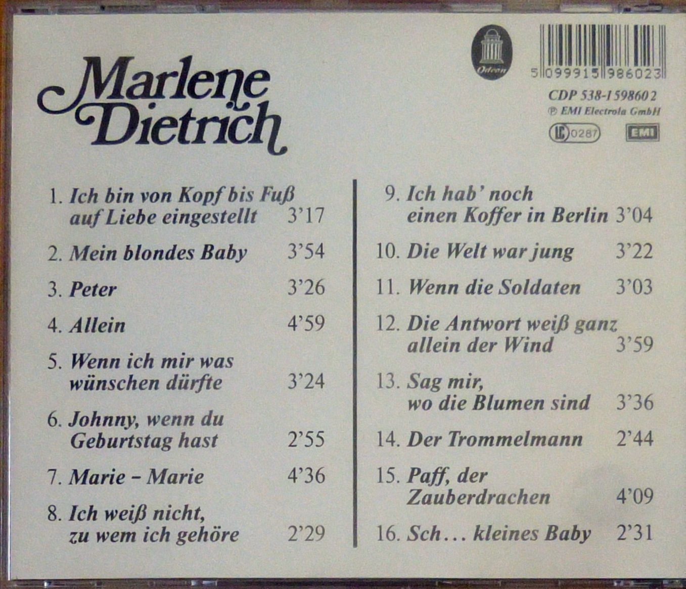 CD: Marlene Dietrich - Mythos – Usato da Dietikon venduto da immortal-stars 1