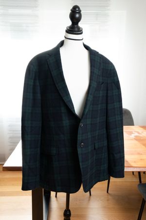 Tommy Hilfiger Herren Sakko Gr. 56 – Grün/Blau kariert
