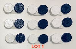 9x étuis pour lentilles de contact souples - NEUF