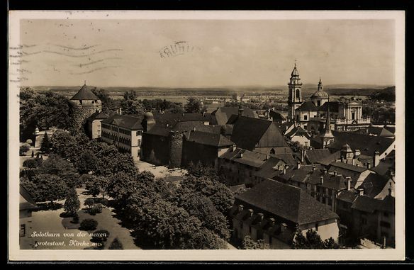 Cartoline postali: Solothurn, Von der neuen protestantische – Usato da Berlin venduto da bartko-reher
