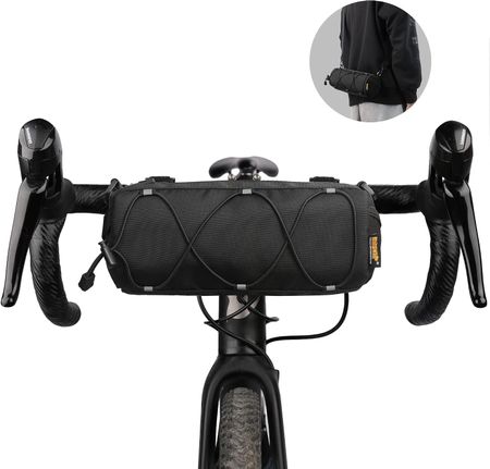 Fahrrad Lenkertasche Schwarz mit Schultergurt Rennrad MTB