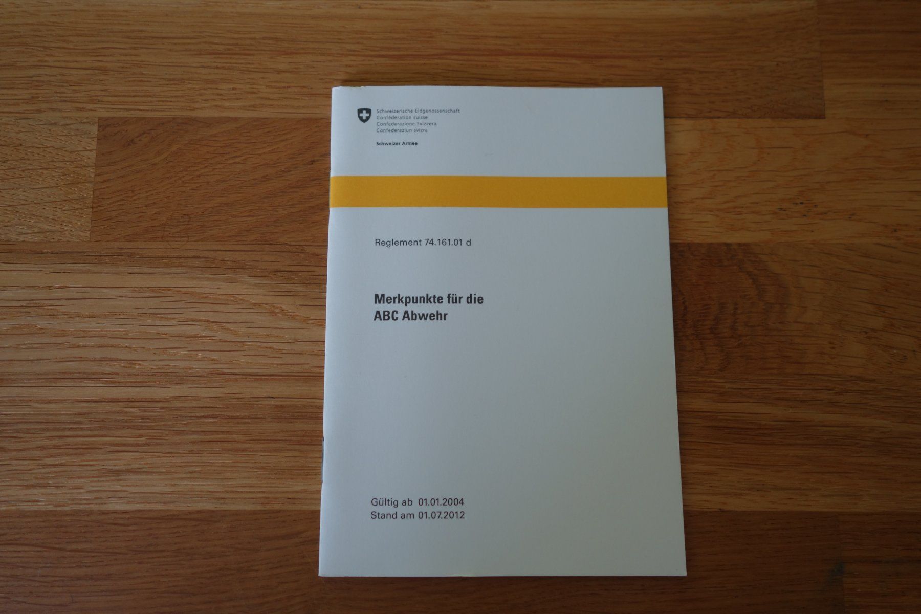 Bücher: ABC Schutz Reglemente Set (Schweizer Armee) – Neu (gemäss Beschreibung) aus Büren NW von Arngrimur 1