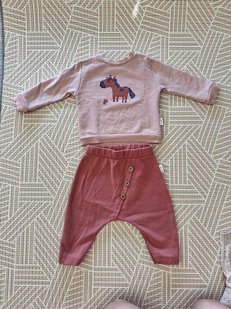 Top Zustand - Sanetta Baby Kombi Sweatshirt Hose Gr 62