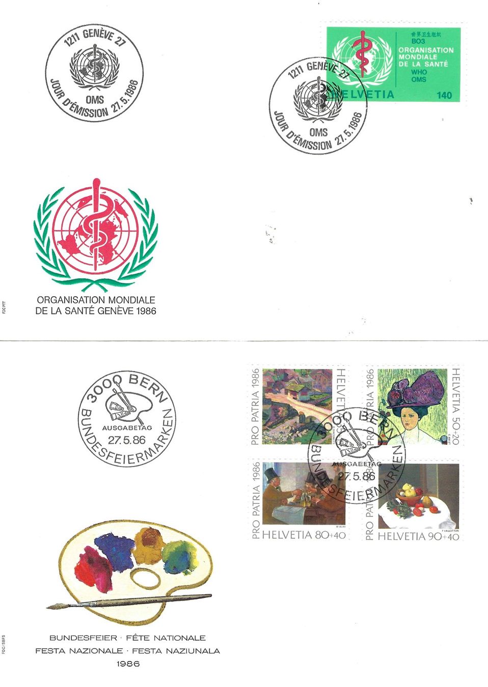 Buste & buste per spedizione: 9 FDC Briefe 1986 – Nuovo (secondo la descrizione) da Ipsach venduto da Goetrix 2