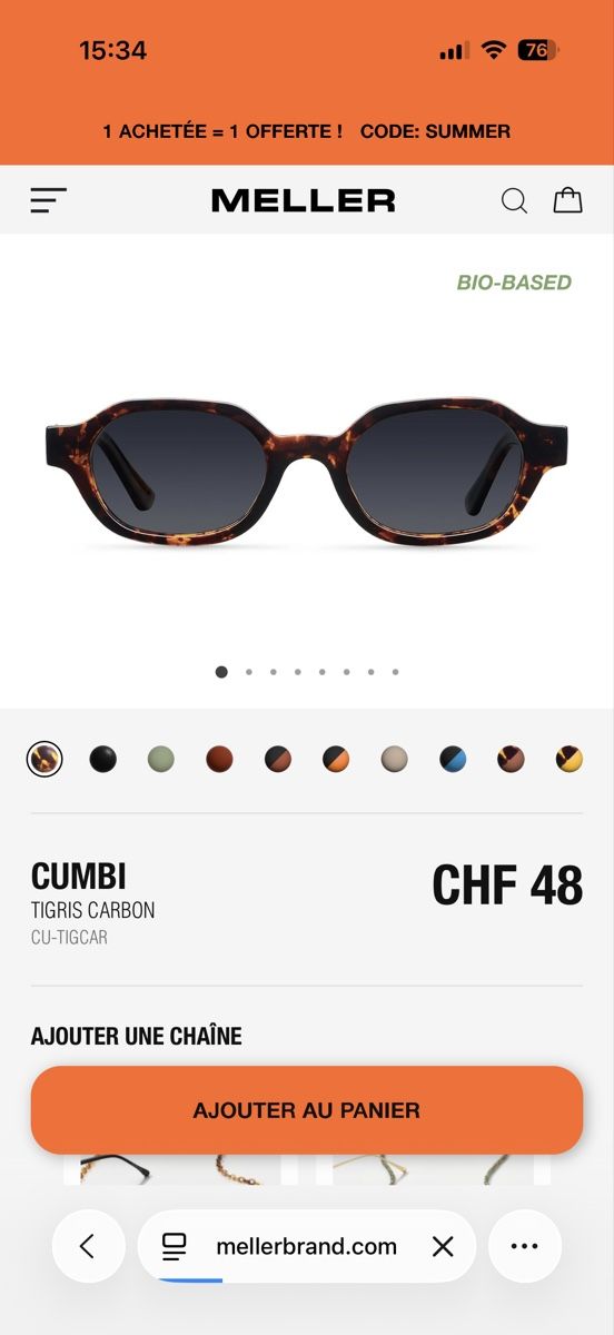Occhiali & Lenti: Lunettes de soleil Meller – Nuovo e nell'imballaggio originale da Ecublens VD venduto da ChiaraG. 2