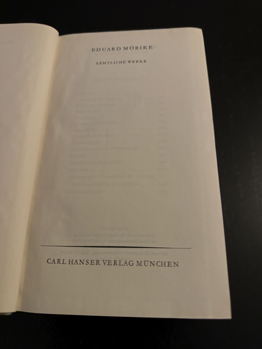 Libri: Edouard Mörike - Sämtliche Werke – Usato da Erstfeld venduto da Mario_boe0 1