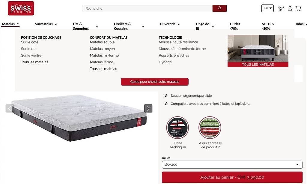 Matelas: Matelas de luxe – D'occasion à Colombier par Labuse