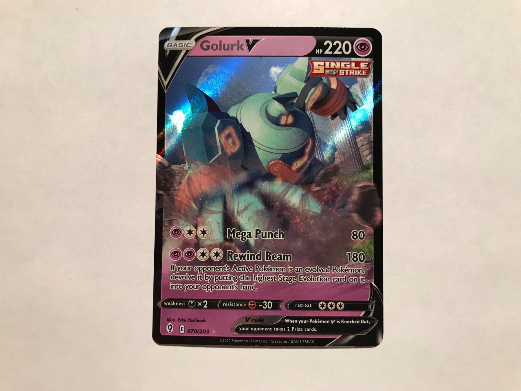 Pokémon Carte collezionabili: Golurk V – Usato da Hagendorn venduto da Pokecollectorch 1
