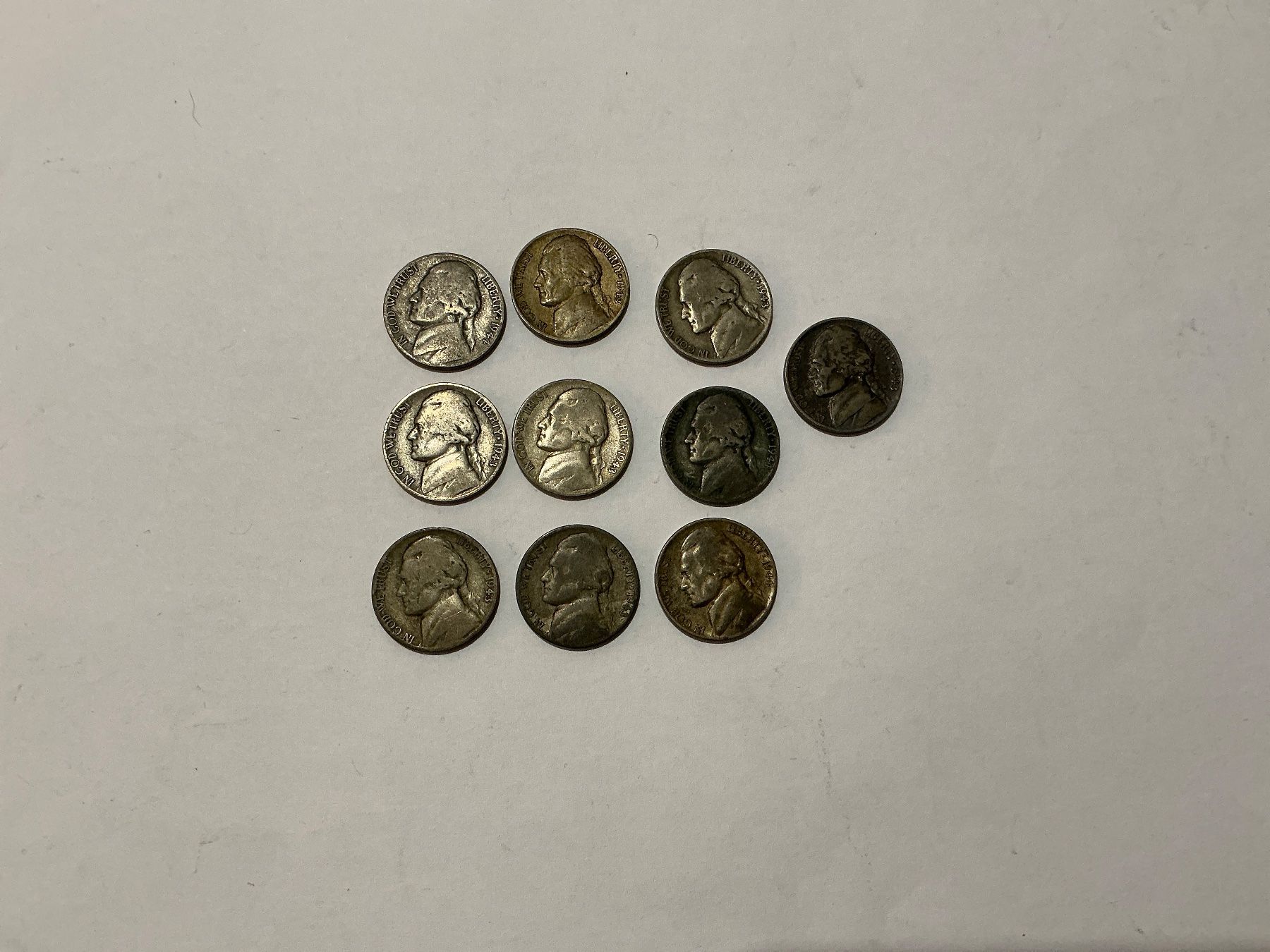 Tutti le monete: 10 x 5 Cents USA Silber – Usato da Oberurnen venduto da Numi2000