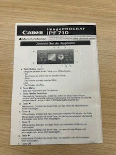Canon Drucker: Grossformatdrucker (Plotter) Canon iPF 710 – Gebraucht aus Kreuzlingen von Heinrichwerft 6