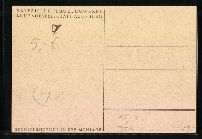Foto & Poster: Augsburg, Bayerische Flugzeugwerke AG, S – Usato da Berlin venduto da bartko-reher 1