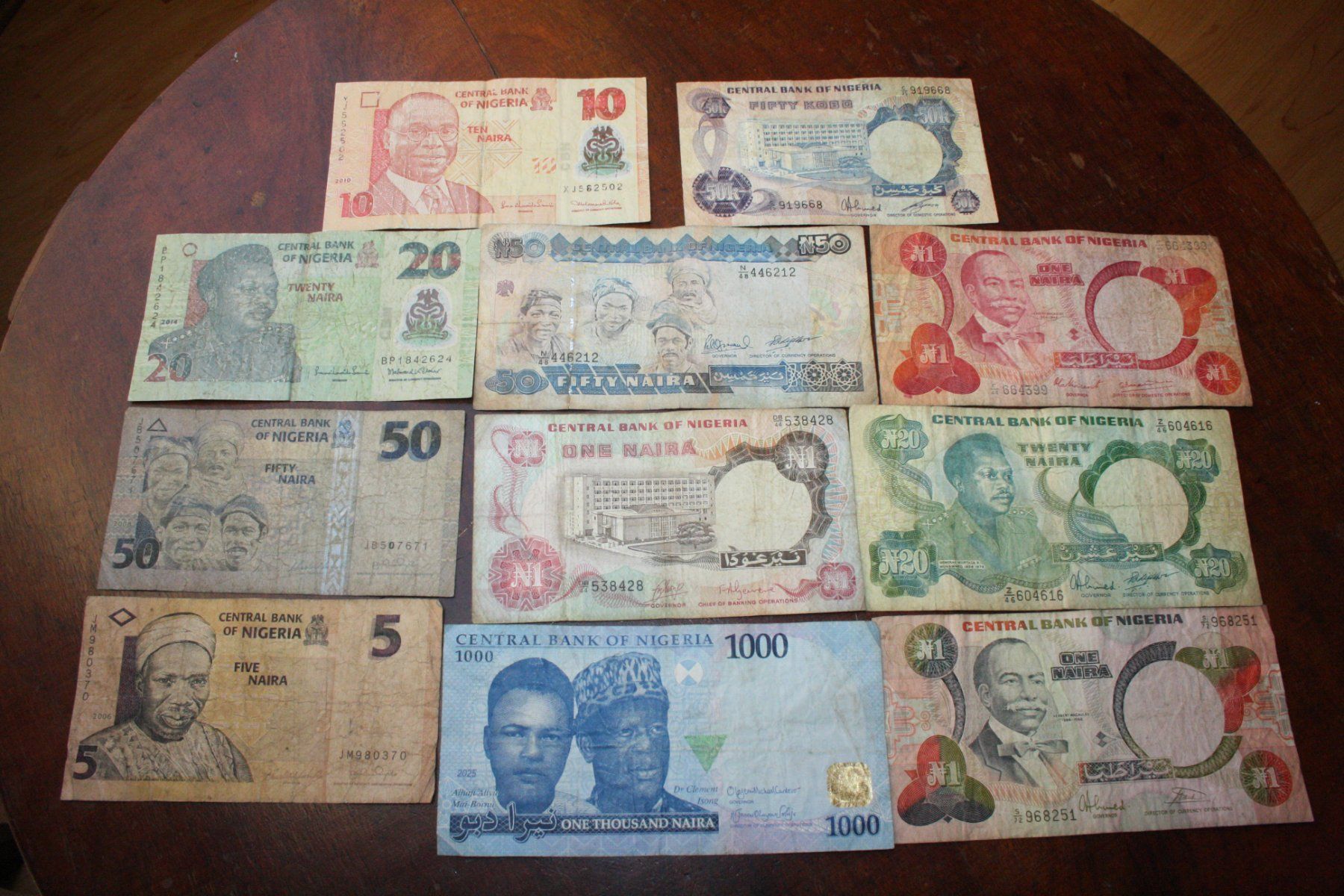 Banknoten: Nigéria lot 11 billets – Gebraucht aus Cormondrèche von Hermes.monnaies
