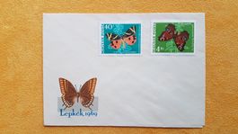 FDC - Lepkek - Ungarn 1966