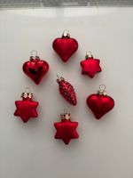 Weihnachten versch. kleine Deko Anhänger rot