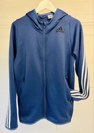 Adidas Aeroready Kapuzenjacke / Hoodie in Blau/ Weiss (Züri)