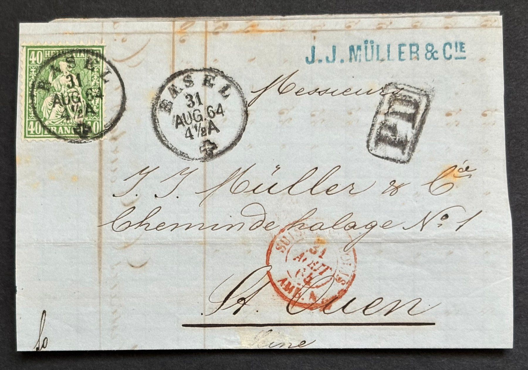 Tutti i francobolli: BASEL 1864 – Usato da Ostermundigen venduto da Heavenmaus75