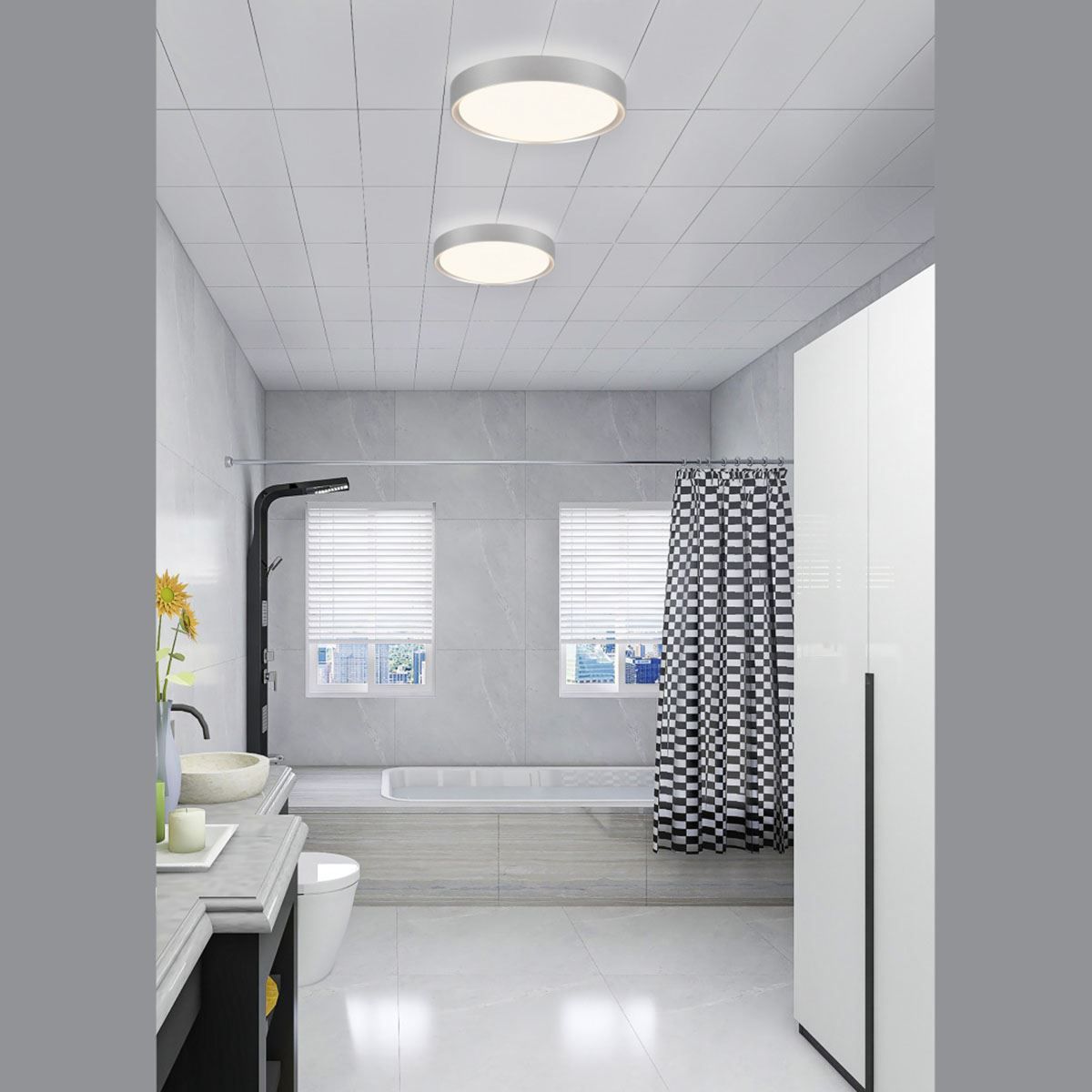 Lampadari & plafoniere: LED Deckenleuchte, Rund, 33 cm Ø, IP44 – Nuovo (secondo la descrizione) da Kreuzlingen venduto da Smart-Light 1