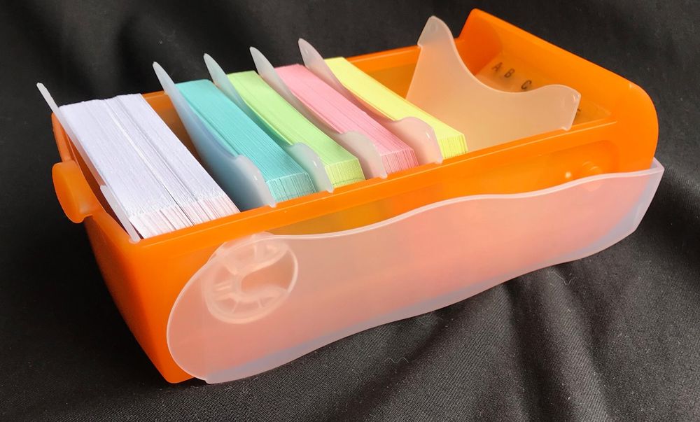 Karteikartenhalter Für 250 Karten - Praktischer Organizer Mit Klappdeckel