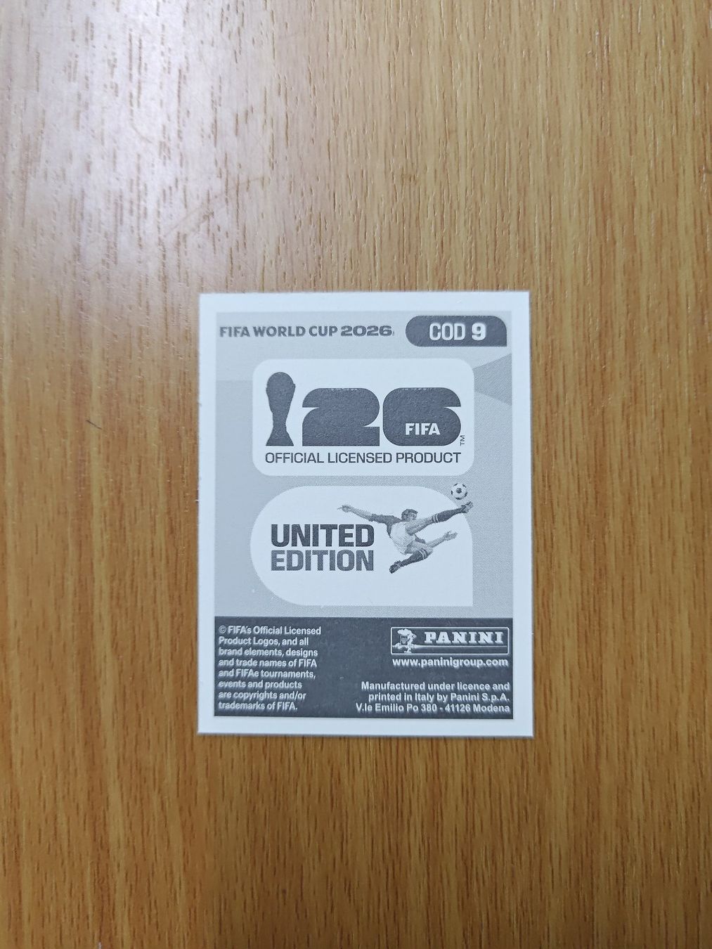Panini Carte collezionabili: Panini WM 2026 Sticker - COD 9 – Usato da Hochdorf venduto da all_u_want 1