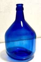 Grosse Ballon Flasche Glas blau, Inhalt 500 cl, Vase,  Deko