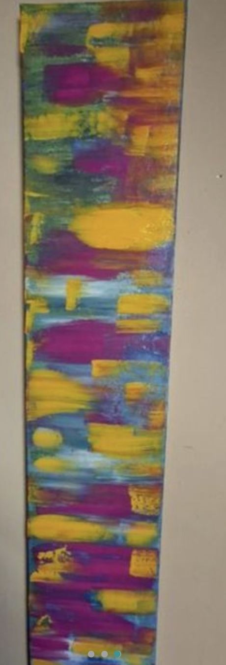 Tableaux: Gemälde " Regenbogenfarben" handmade 20×100 – Neuf (Voir description) à Riehen par Steinbock1970 2