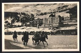 St. Moritz, Pferderennen auf dem zugefro