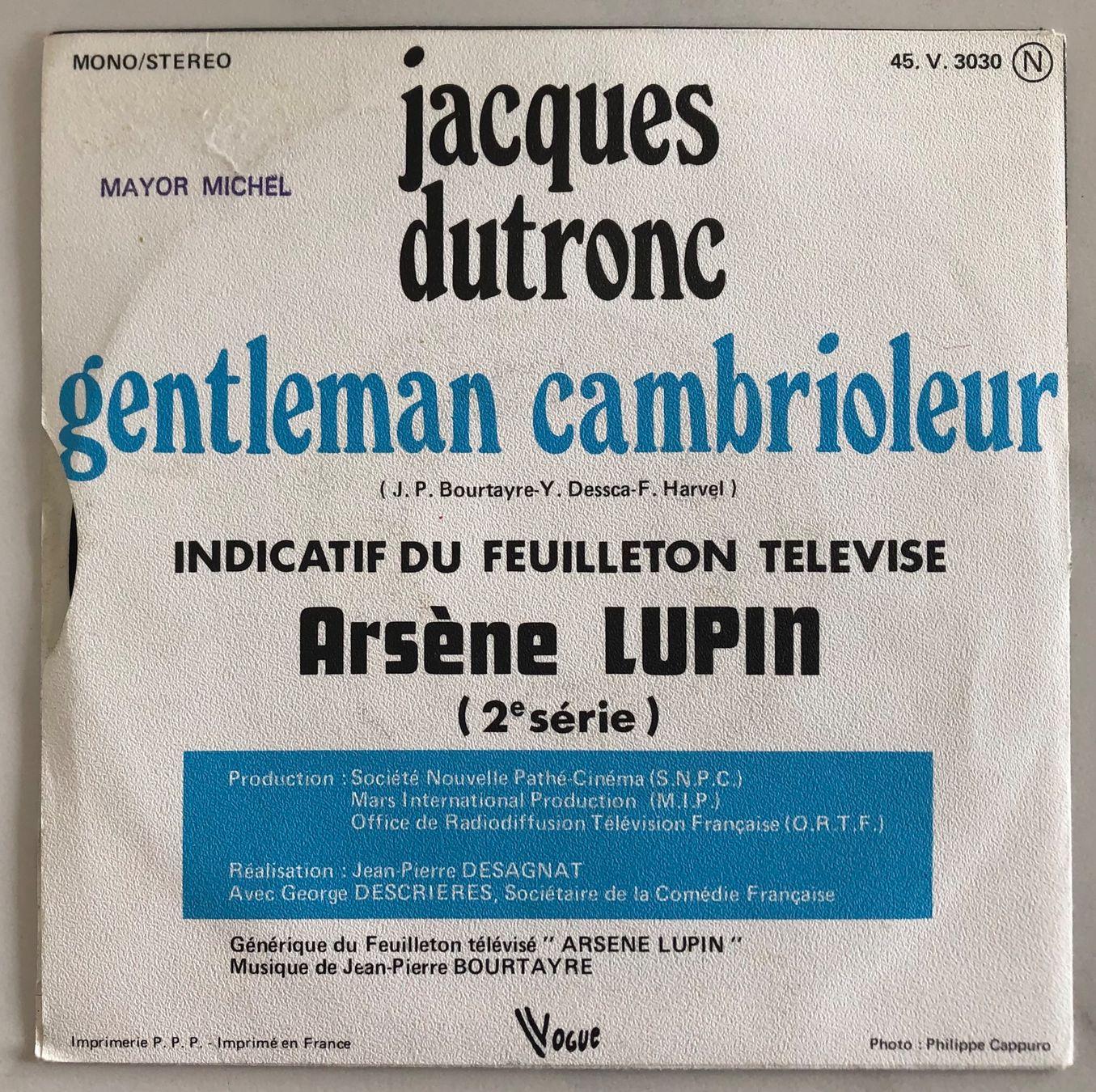 Schallplatten: JACQUES DUTRONC - GENTLEMAN CAMBRIOLEUR – Gebraucht aus Poliez-Pittet von Newtown-Records 1