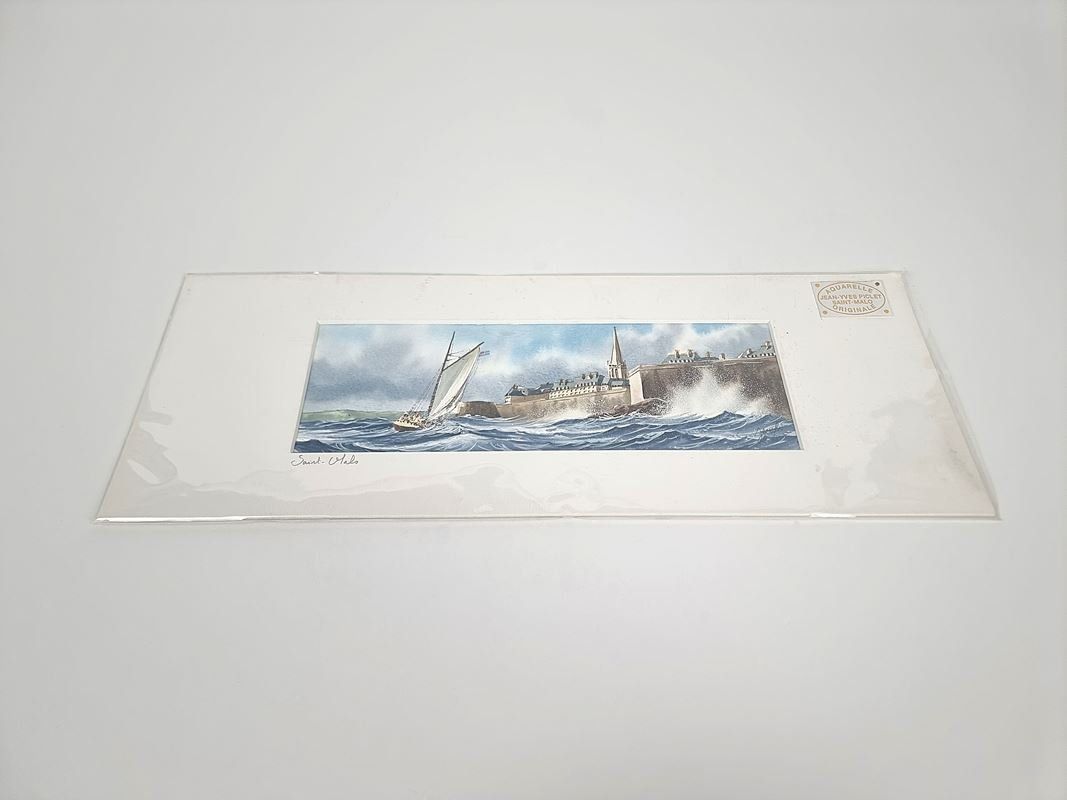 Poster & Bilder: Aquarell-Bild "Saint-Malo" – Gebraucht aus Urtenen-Schönbühl von Restwert_Schoenbuehl 3