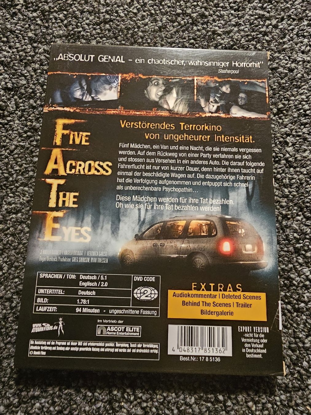 Tutti i DVDs: DVD Five Across the Eyes(15806) – Usato da Ruswil venduto da jan_bxl5 1