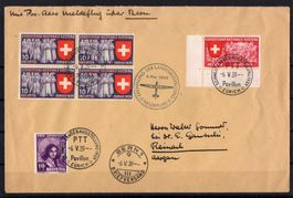 R1928  /  Lettres poste aérienne variété 226Ab / 1.02 signé