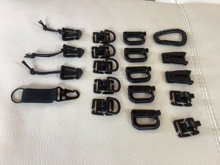 Sangle, clips et boucles de sac à dos/de randonnée, noir