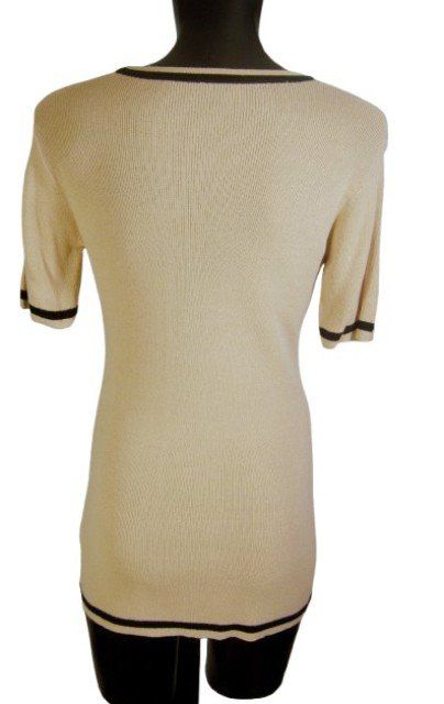 Twinset Maglioni & Felpe: Twin-Set, beige-schwarz, Baumwolle, Gr. M/L – Usato da Stehrenberg venduto da AB-C 3
