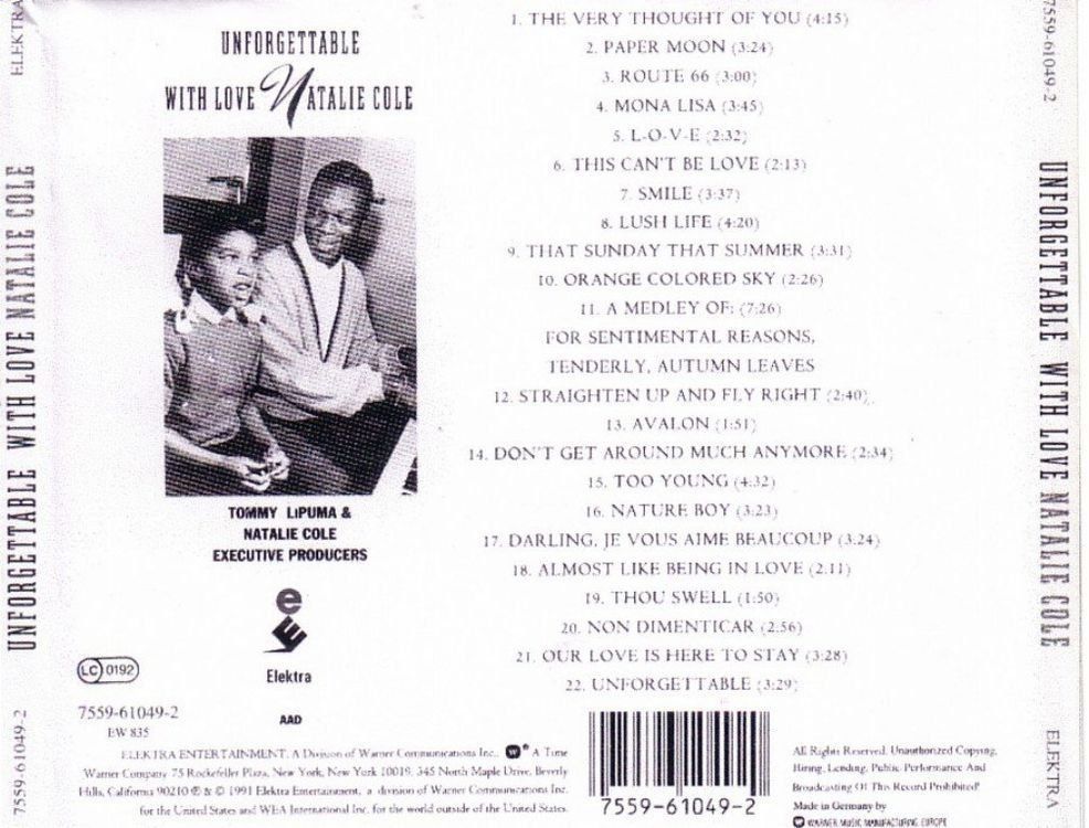 CDs: Natalie Cole - Unforgetable – Gebraucht aus Unterbch von uqliv 1