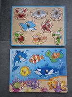 Kinder Holz-Steckpuzzle / Unterwasserwelt / Lernspielzeug