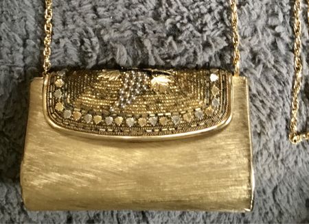 Vintage Messing Clutch: Abendtasche